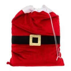 Sac Cadeau En Tissu Veste Père-noël Rouge