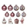 Kit De Décoration De Sapin De Noël En Verre Viggo Rose -Village de Noel kit de d coration de sapin de no l en verre viggo rose 102052 1659357875