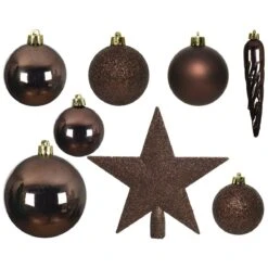 Kit De Décoration De Sapin De Noël Novae Marron Foncé
