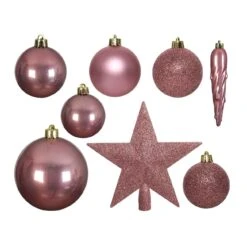 Kit De Décoration De Sapin De Noël Novae Vieux Rose