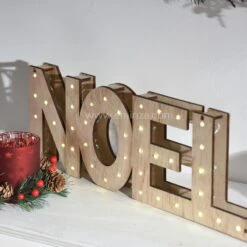 Lettres Lumineuses à Piles "Noël" Blanc Chaud 41 LED