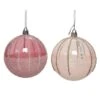 Lot De 12 Boules De Noël (D100 Mm) Noam Vieux Rose -Village de Noel lot de 12 boule incassable paillettes dia10 00cm assortie 102061 1623922706
