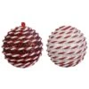 Lot De 12 Boules De Noël (D80 Mm) Emina Rouge -Village de Noel lot de 12 boule paillettes dia8 00cm assortie 101797 1623936737