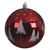 Lot De 12 Boules De Noël (D100 Mm) Yuma Rouge -Village de Noel lot de 12 boule plast sapin a paillettes a chap et fil argent emballe d display noir de 12 dia10cm rouge no l 85667 1589879987