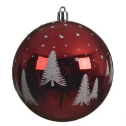 Lot De 12 Boules De Noël (D100 Mm) Yuma Rouge