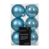 Lot De 12 Boules De Noël (D60 Mm) Alpine Bleu Pétillant