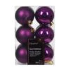 Lot De 12 Boules De Noël (D60 Mm) Alpine Violet -Village de Noel lot de 12 boules de no l d60 mm alpine violet 128588 1694427278