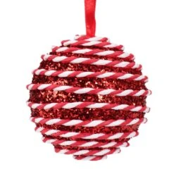 Lot De 12 Boules De Noël (D80 Mm) Emina Rouge -Village de Noel lot de 12 boules de no l d80 mm emina rouge 101797 1648042656