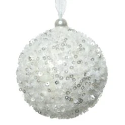 Lot De 12 Boules De Noël (D80 Mm) Fun Blanc -Village de Noel lot de 12 boules de no l d80 mm fun blanc 54397 1628673688