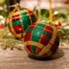 Lot De 12 Boules De Noël (D80 Mm) Kity Rouge -Village de Noel lot de 12 boules de no l d80 mm kity rouge 116239 1657547327
