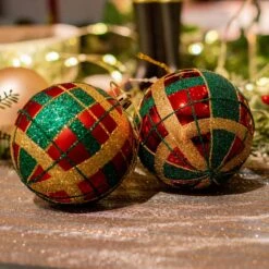 Lot De 12 Boules De Noël (D80 Mm) Kity Rouge -Village de Noel lot de 12 boules de no l d80 mm kity rouge 116239 1657547376