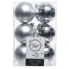 Lot De 12 Boules De Noël (D60 Mm) Alpine Argent