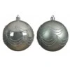 Lot De 12 Boules De Noël (D80 Mm) Kassia Vert Sauge -Village de Noel lot de 12 boules deco plast 2ass emaille mat a chap et fil argent emballe d pdq de 12 dia8cm vert sauge 85313 1589534445