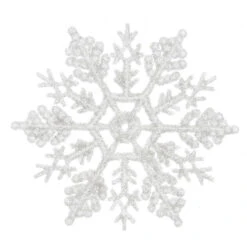 Lot De 12 étoiles De Noël à Suspendre Morzine Blanc -Village de Noel lot de 12 etoiles de noel morzine blanc 25192 1