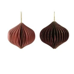 Lot De 12 Suspensions De Noël Rose