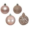 Lot De 16 Boules De Noël (D60 Mm) Alpine Multi Rose Poudré -Village de Noel lot de 16 boules de no l d60 mm alpine multi rose poudr 54026 1647960793