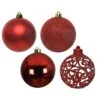 Lot De 16 Boules De Noël (D60 Mm) Alpine Multi Rouge -Village de Noel lot de 16 boules de no l d60 mm alpine multi rouge 54022 1623313406