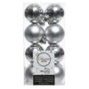 Lot De 16 Boules De Noël (D40 Mm) Alpine Argent -Village de Noel lot de 16 boules de noel alpine argent 24786