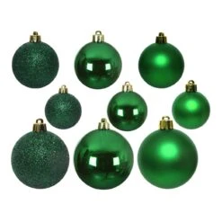 Lot De 20 Boules De Noël Assorties New Alpine Vert Sapin -Village de Noel lot de 20 boules de no l assorties new alpine vert sapin 130113 1692868663