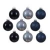 Lot De 21 Boules De Noël (D70 Mm) Cristal En Verre Bleu -Village de Noel lot de 21 cristal boule verre brillant paillettes 128865 1685437400