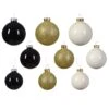 Lot De 21 Boules De Noël (D70 Mm) Cristal En Verre Blanc Laine -Village de Noel lot de 21 cristal boule verre email paillettes 128867 1685437750