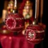 Lot De 3 Boules De Noël (D80 Mm) Antika Rouge -Village de Noel lot de 3 boules de no l d80 mm antika rouge 128831 1687514281