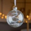 Lot De 3 Boules De Noël (D80 Mm) En Verre Lux Argent