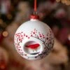 Lot De 3 Boules De Noël (D80 Mm) En Verre Sweets Blanc -Village de Noel lot de 3 boules de no l d80 mm en verre sweets blanc 128838 1687506680