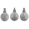 Lot De 3 Boules De Noël (D80 Mm) Traditionelle Gris -Village de Noel lot de 3 boules de no l d80 mm traditionelle gris 54143 1680515987