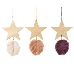 Lot De 3 étoiles De Noël à Suspendre Orina Multicolore