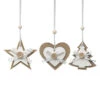 Lot De 3 Suspensions De Noël Natura Naturel -Village de Noel lot de 3 suspensions de noel natura naturel 62960 2