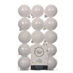 Lot De 30 Boules De Noël (D60 Mm) Alpine Blanc