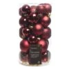 Lot De 30 Boules De Noël Alpine Assorties Bordeaux -Village de Noel lot de 30 boules de no l alpine assorties bordeaux 128771 1694427527