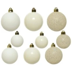 Lot De 30 Boules De Noël Assorties Alpine Blanc Laine -Village de Noel lot de 30 boules de no l assorties alpine blanc laine 25491 1623317716