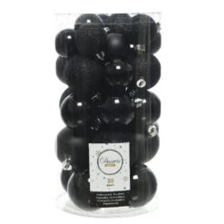 Lot De 30 Boules De Noël Assorties Alpine Noir