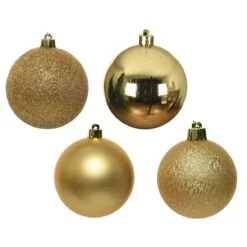 Lot De 30 Boules De Noël (D60 Mm) Alpine Or -Village de Noel lot de 30 boules de no l d60 mm alpine or 40754 1623318041