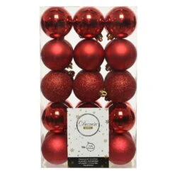 Lot De 30 Boules De Noël (D60 Mm) Alpine Rouge