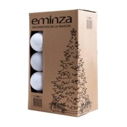 Lot De 30 Boules De Noël (D80 Mm) New Alpine Blanc -Village de Noel lot de 30 boules de no l d80 mm new alpine blanc 130098 1695630414