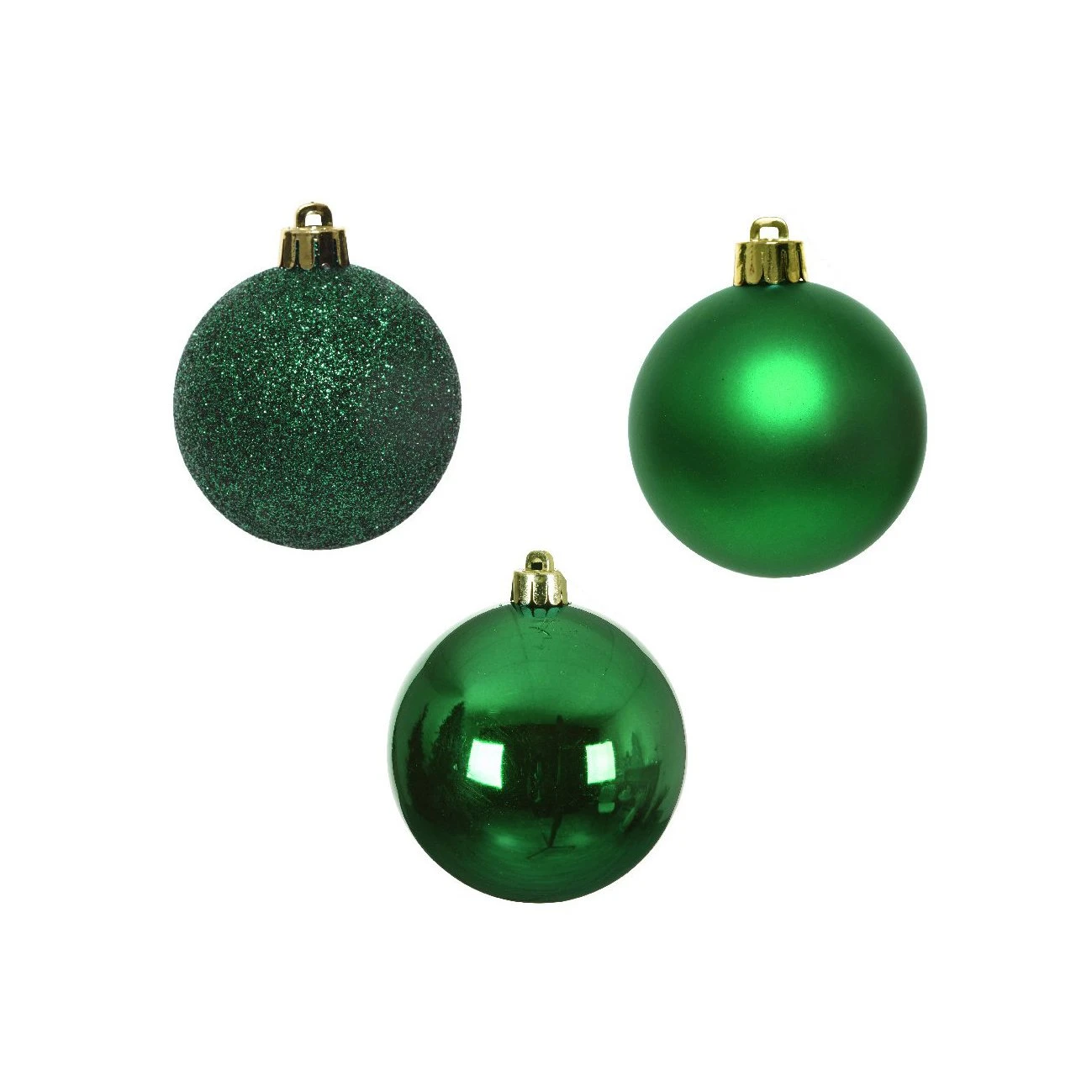 Lot De 30 Boules De Noël (D80 Mm) New Alpine Vert Sapin 4 Lot De 30 Boules De Noël (D80 Mm) New Alpine Vert Sapin – Image 2