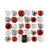 Kit De Décoration De Sapin De Noël Agéna Rouge, Blanc Et Argent -Village de Noel lot de 30 mix winter white silver christmas red 128938 1685966124