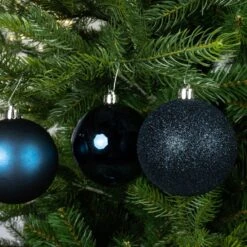 Lot De 34 Boules De Noël (D80 Mm) Alpine Bleu Nuit