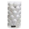 Lot De 37 Boules De Noël (D60 Mm) Alpine Mix Blanc -Village de Noel lot de 37 boules de no l d60 mm alpine mix blanc 62411 1694440361