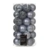 Lot De 37 Boules De Noël (D60 Mm) Alpine Mix Bleu Vaporeux -Village de Noel lot de 37 boules de no l d60 mm alpine mix bleu vaporeux 128875 1694432626