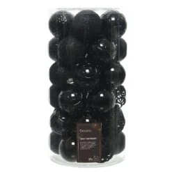 Lot De 37 Boules De Noël (D60 Mm) Alpine Mix Noir