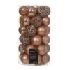 Lot De 37 Boules De Noël (D60 Mm) Alpine Mix Rose Pétillant