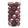 Lot De 37 Boules De Noël (D60 Mm) Alpine Mix Vieux Rose -Village de Noel lot de 37 boules de no l d60 mm alpine mix vieux rose 85040 1694440906