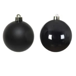 Lot De 4 Boules De Noël (D100 Mm) Alpine Noir -Village de Noel lot de 4 boules de no l d100 mm alpine noir 70670 1647962322
