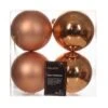 Lot De 4 Boules De Noël (D100 Mm) Alpine Rouge Cuivré -Village de Noel lot de 4 boules de no l d100 mm alpine rouge cuivr 128691 1694433318