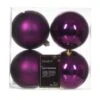 Lot De 4 Boules De Noël (D100 Mm) Alpine Violet -Village de Noel lot de 4 boules de no l d100 mm alpine violet 128692 1694433401