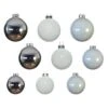Lot De 42 Boules De Noël En Verre (D70 Mm) (D60 Mm) (D50 Mm) Domeona Argent / Blanc -Village de Noel lot de 42 boules de no l d70 mm d60 mm d50 mm en verre domeona argent blanc 101884 1648041263